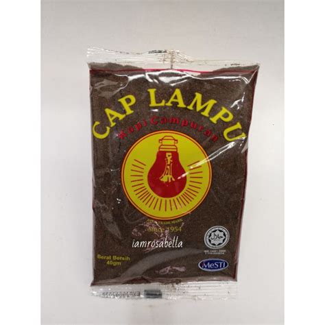 Kopi Sabah Kopi Serbuk Campuran Cap Lampu 40g Serbuk Halus Shopee