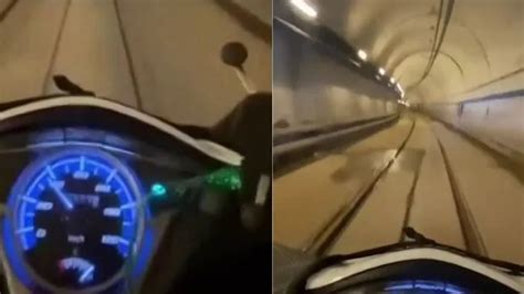 Motokurye Maltepe Metro Istasyonuna Girdi Lgin Anlar Kamerada