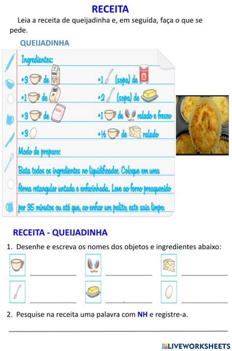 Receita online activity for Segundo ano | Live Worksheets