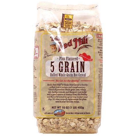 Bobs Red Mill 5 Grain Rolled Hot Cereal Contains Flaxseed 16oz