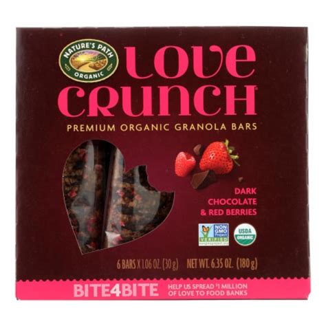 Natures Path Organic Love Crunch Dark Chocolate And Red Berries Granola Bars 6 Count 635 Oz