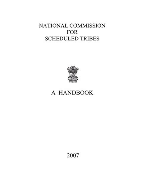 Pdf Revised Handbook 2007 Government Of India All India For