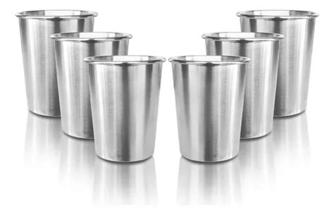 Paquete De 6 Vasos De Acero Inoxidable Apilables Envío gratis