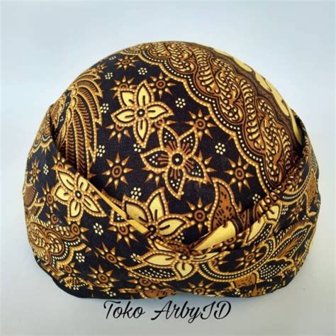 Jual Blangkon Batik Solo Blangkon Khas Adat Jawa Batik Size 5 Kab