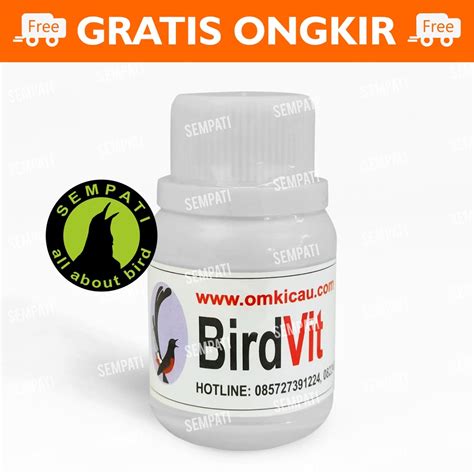 Jual Bird Vit Powder Om Kicau Obat Burung Sakit Pucat Bulu Mekar Kurang