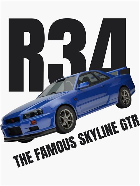 R Skyline Gtr Sticker For Sale By Motoshift Redbubble