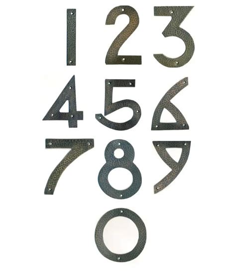 arts craft copper house numbers  inches  metal peddler