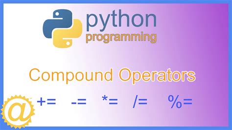 Python Compound Arithmetic Operators Programming Example Youtube