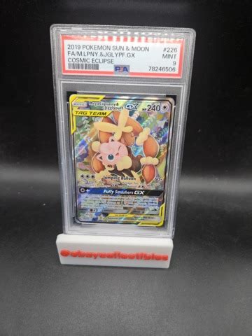 Mega Lopunny Jigglypuff GX PSA 9 Pokemon Cosmic Eclipse 226 236 Full