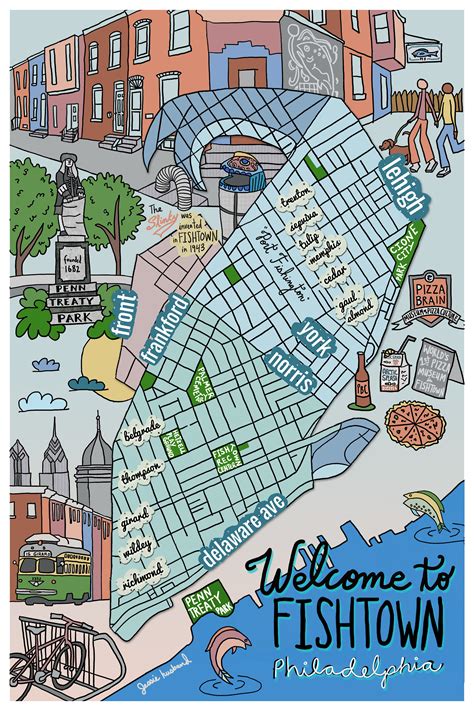 Jessie Husband - Map of Fishtown, Philadelphia | Fishtown philadelphia ...