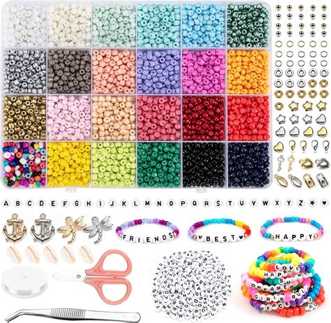 4000 Perles Pour Bracelet 4mm Perles De Rocaille Couleurs Kit 300