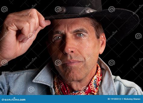 Cowboy Tipping His Hat Stock Photography Image 19185512