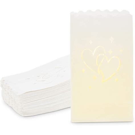 White Luminary Bags For Weddings And Party Decor X X In