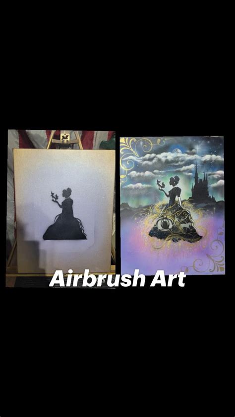 Airbrushing Airbrush Art Canvas Painting Disney Silhouette