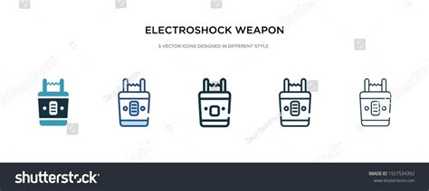 Electroshock Weapon Icon Different Style Vector Stock Vector (Royalty Free) 1557534392 ...