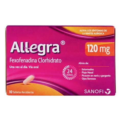 ALLEGRA 120 MG 10 COMPRIMIDOS DA FEXOFENADINA