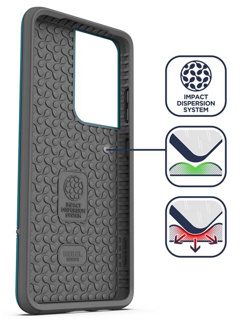 Galaxy S21 Ultra Rebel Case And Holster Blue Encased