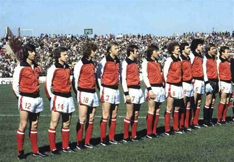 Austria Team Line Up At The 1978 World Cup Finals World Cup World