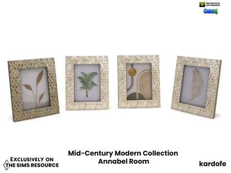 The Sims Resource Mid Century Modern Collection Annabel Room Photo Frame