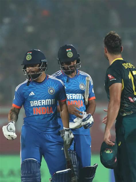 IND Vs AUS 1st T20 Suryakumar Yadav Rinku Singh Help India Chase Down