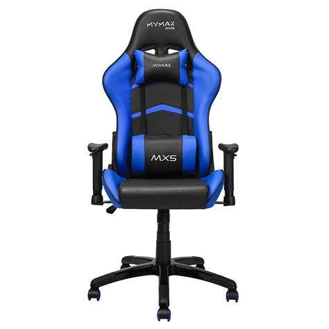 Cadeira Gamer Mx Giratoria Preto Azul Mymax Em Promo O Ofertas Na