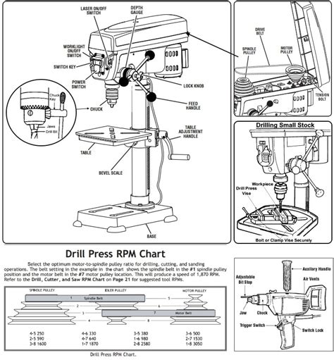 Parts Of A Drill Press Diagram