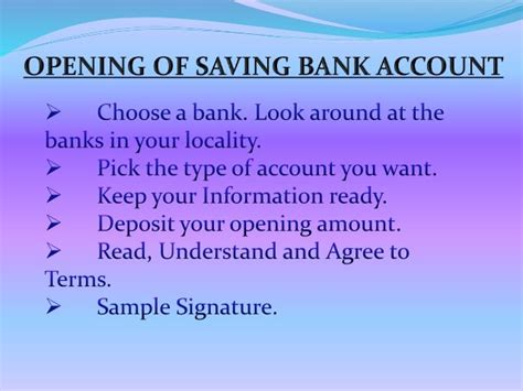 Bank Account Opening And Online Banking