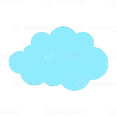 Nube Simple En Ilustración De Color Azul Para Elemento De Diseño 14466366 Png