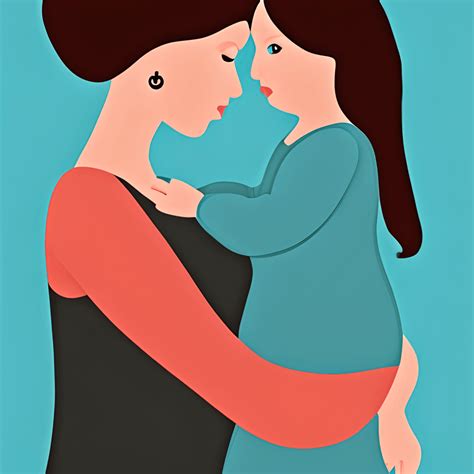 Mother Daughter Digital Graphic · Creative Fabrica