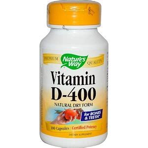 Nature S Way Vitamin D3 Dry Form 10 Mcg 100 Capsules Discontinued