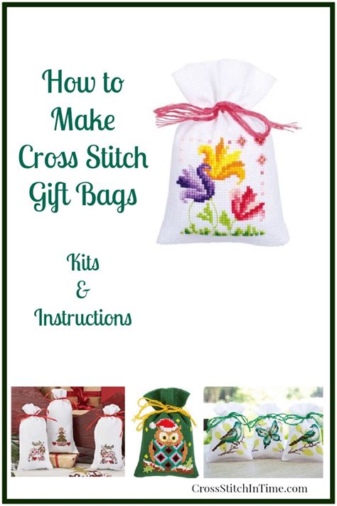 How to Make Cross Stitch Gift Bags