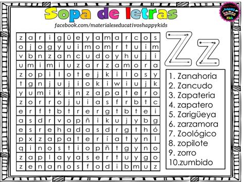 SOPA DE LETRAS PARA TRBAJAR LAS PALABRAS 25 Imagenes Educativas