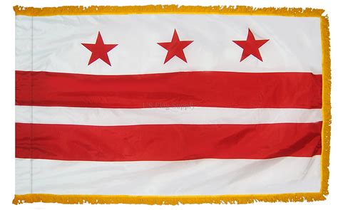 District of Columbia Flag 3 x 5 ft. Indoor Display Flag Fringed