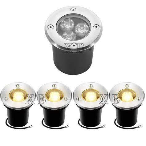 4pcs Hight 전원 방수 Led 빛 정원 지 하 1w 3w 6w 10w 야외 매장 된 정원 경로 자리 Recessed