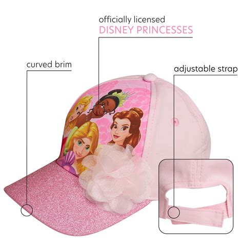 Disney Girls Princess Glitter Baseball Cap Frozen Elsa Anna