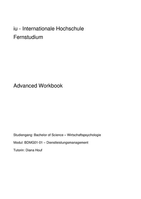 Advanced Workbook BDMG01 01 Iu Internationale Hochschule