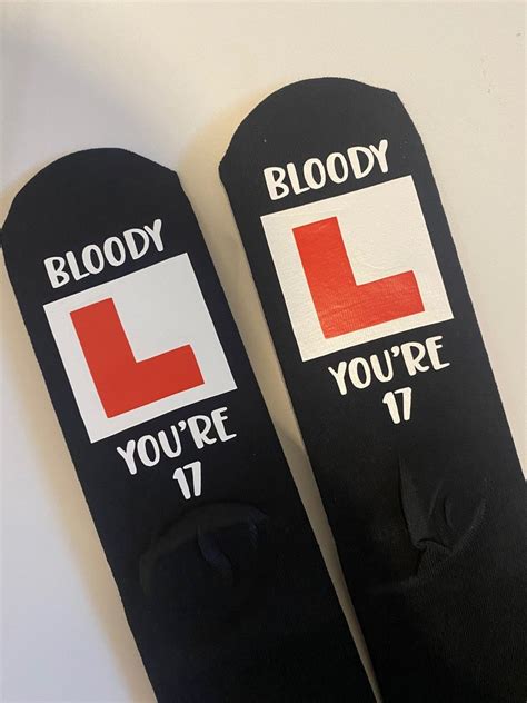 Personalised Th Birthday Driving Socks T Bloody L Etsy