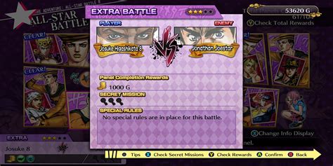 How Many Secret Missions Are In All Star Battle Mode Part In Jojo S