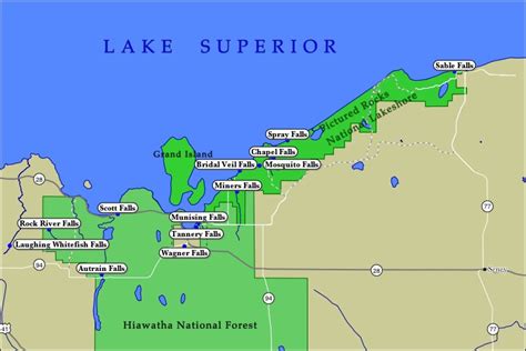 Waterfalls Upper Peninsula Michigan Map Interactive Map