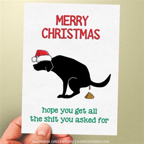 Dog Christmas Cards Funny Christmas Cards Friend Christmas - Etsy | Funny holiday cards, Funny ...