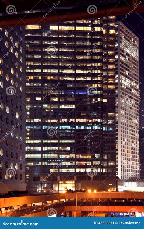 Night Skyscraper Texture Stock Image Image Of Futuristic 43508331