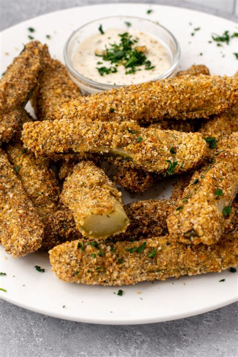 Easy Gluten Free Fried Pickles Air Fryer Option Olivia S Kitchen