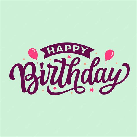 Premium Vector Happy Birthday Hand Lettering