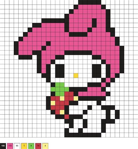 Sanrio Perler Beads Free Patterns In Easy Pixel Art Pixel