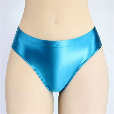 Womens Sexy Briefs Knickers Shiny Leggings Satin Glossy Opaque Gym