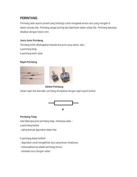 Doc Nota Komponen Elektronik Dokumen Tips