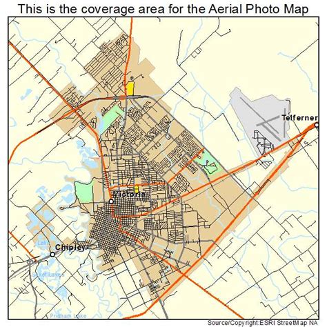 Aerial Photography Map of Victoria, TX Texas