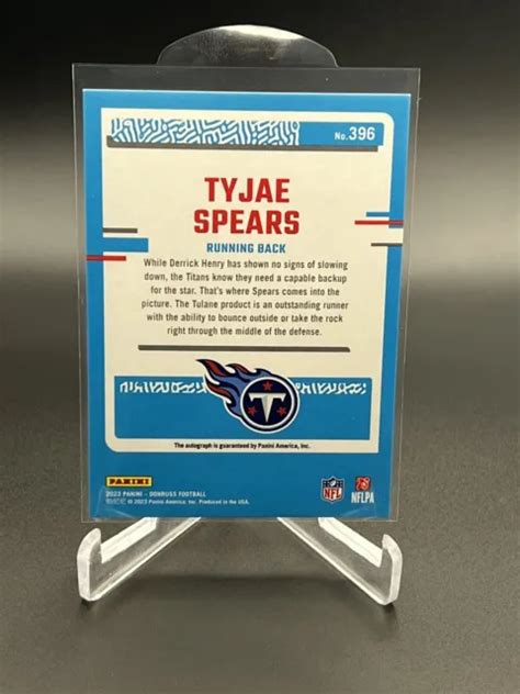 Tyjae Spears Panini Donruss Recrue Auto Titans Rc Eur