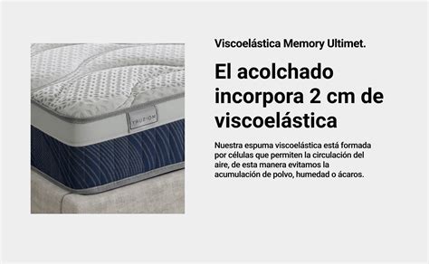 Colch N Viscoel Stico Ocean Cm De Grosor Viscogel Termoregulador