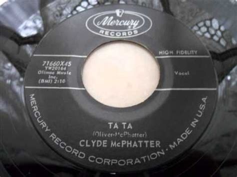 Clyde Mcphatter Ta Ta Clyde Pop Music Pop Hits